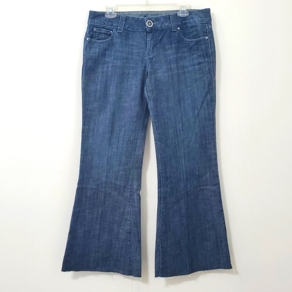 Level 99 Flare Jeans Raw Hem 32 Waist